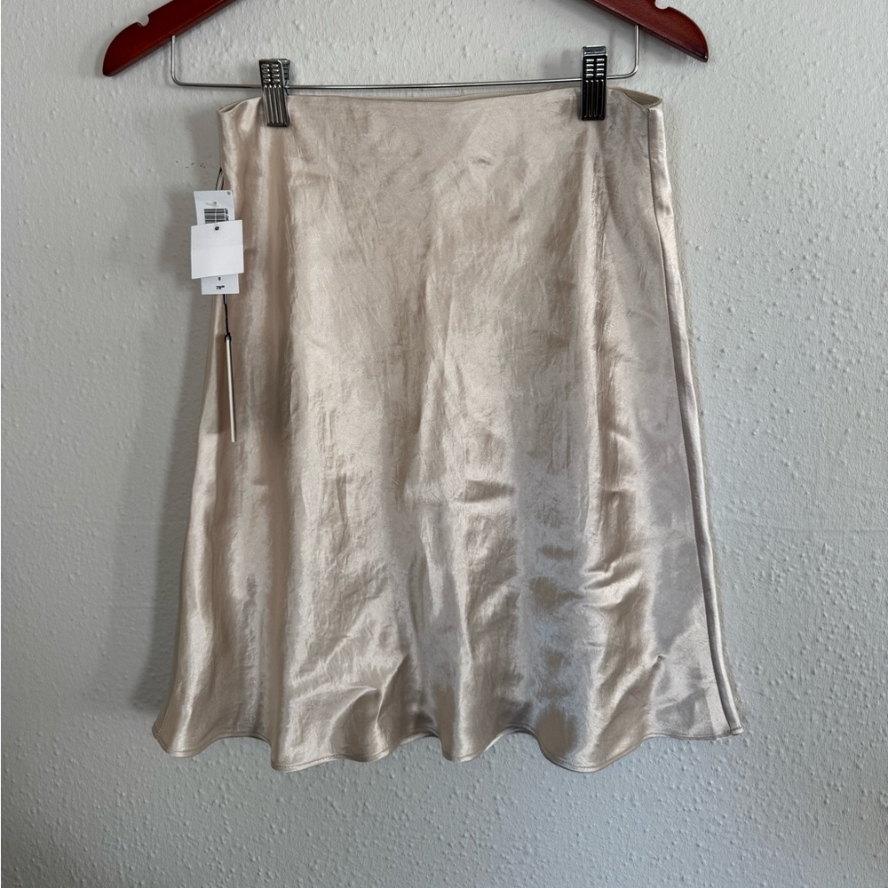 Babaton Shimmering Cream Mini Skirt